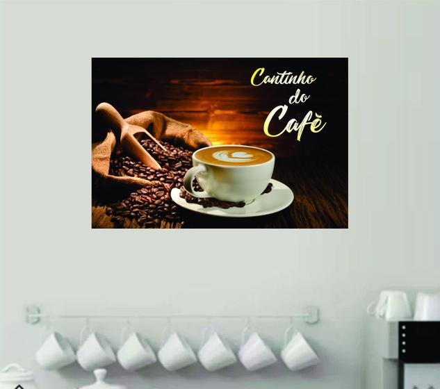 Imagem de Adesivo Decorativo Cantinho do Café - Colakoala Adesivos - Fosco