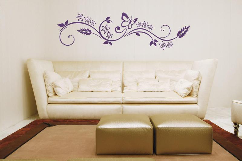 Imagem de Adesivo Decorativo De Borboleta Com Floral Grande Para Sala