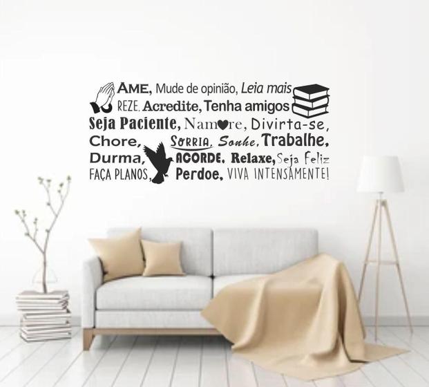 Imagem de Adesivo Decorativo De Frase Motivacional Para Sala Ou Quarto