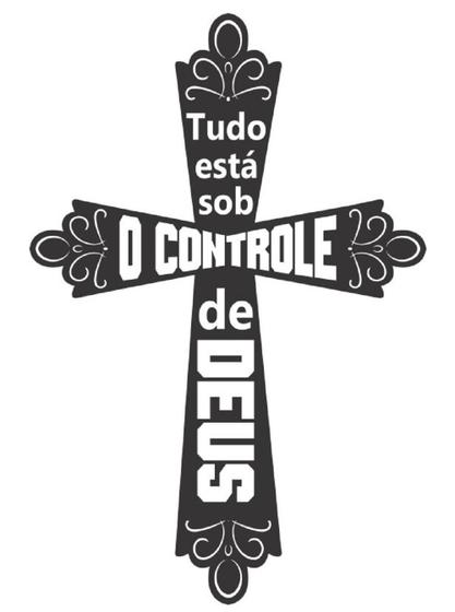 Imagem de Adesivo Decorativo De Parede Controle Cruz Controle De Deus