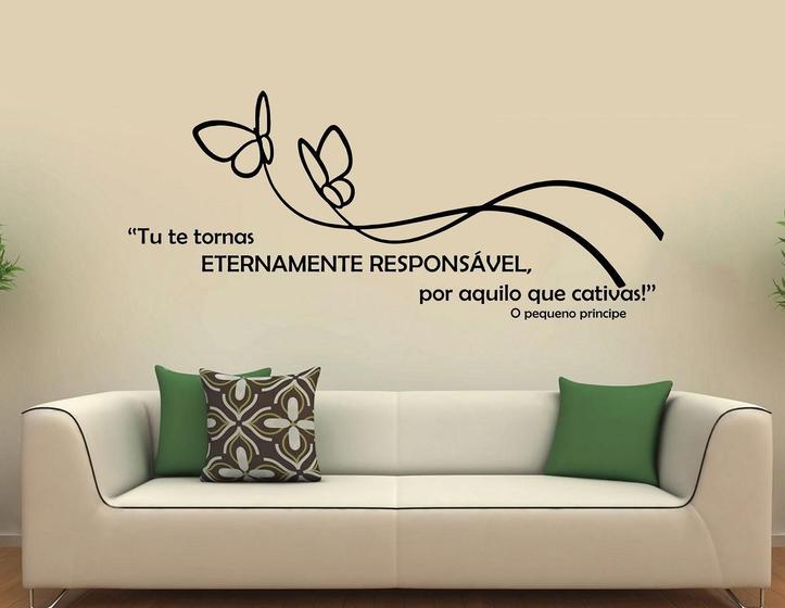 Imagem de Adesivo Decorativo De Parede Frase Borboleta Com Rastro