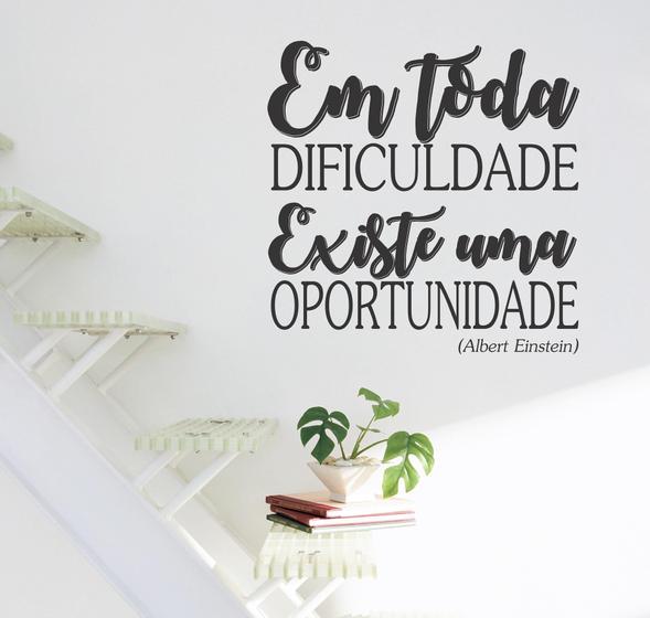 Imagem de Adesivo Decorativo De Parede Frase Em Toda Dificuldade...