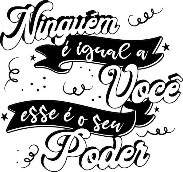 Imagem de Adesivo Decorativo De Parede Frase Ninguém É Igual A Você