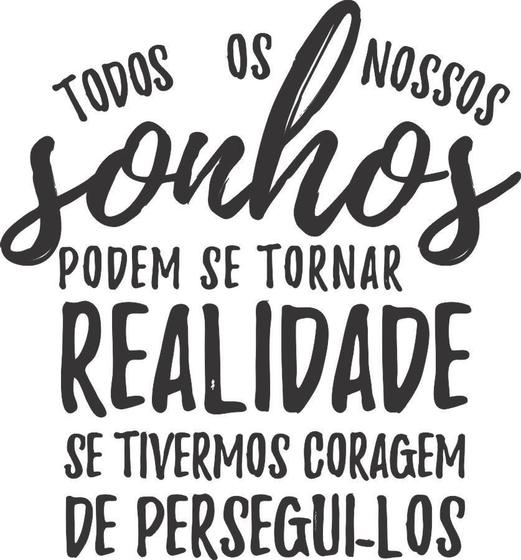 Imagem de Adesivo Decorativo De Parede Frase Todos Os Nossos Sonhos