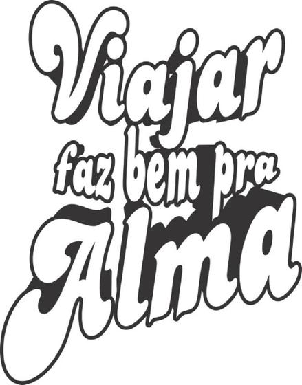 Imagem de Adesivo Decorativo De Parede Frase Viajar F Bem Pra Alma