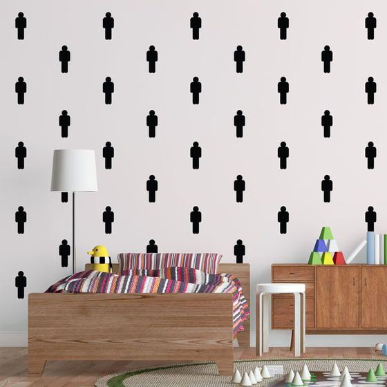 Imagem de Adesivo Decorativo de Parede - Kit Com 45 Bonecos - 048kaa13