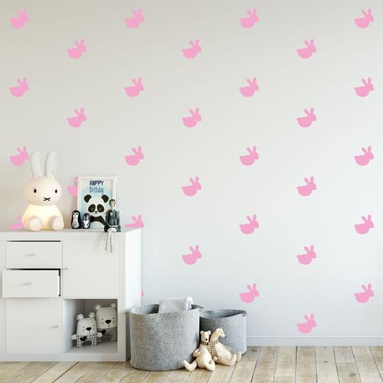 Imagem de Adesivo Decorativo de Parede - Kit Com 45 Coelhos - 037kaa14