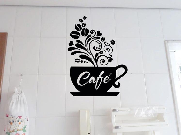 Adesivo decorativo de parede para cozinha azulejo xicará de café Menor preço em Adesivo decorativo de parede para cozinha azulejo xicará de café