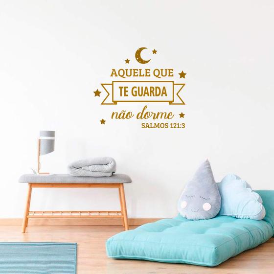 Imagem de Adesivo Decorativo de Parede Salmos 121:3 Aquele que Te Guarda Não Dorme