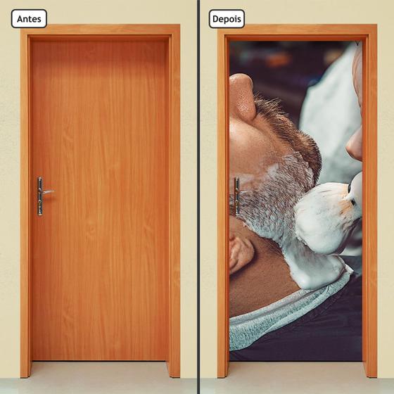 Adesivo Decorativo de Porta - Barbearia - 1308cnpt Menor preço em Adesivo Decorativo de Porta - Barbearia - 1308cnpt