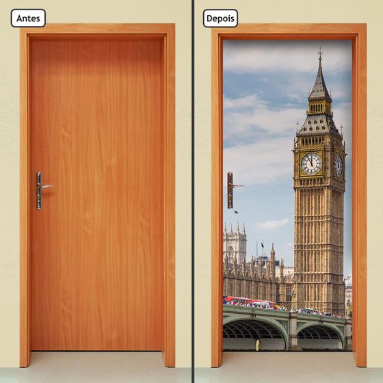Imagem de Adesivo Decorativo de Porta - Big Ben - Londres - 1145cnpt
