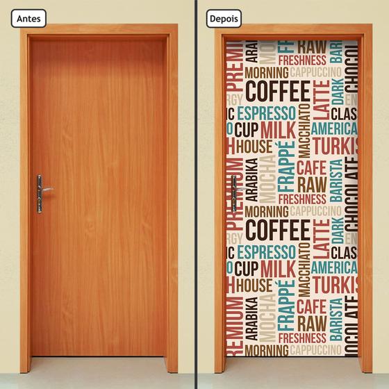 Imagem de Adesivo Decorativo de Porta - Café - 2013cnpt