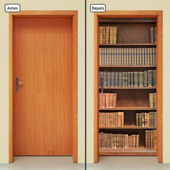 Imagem de Adesivo Decorativo de Porta - Estante de Livros - 001cnpt