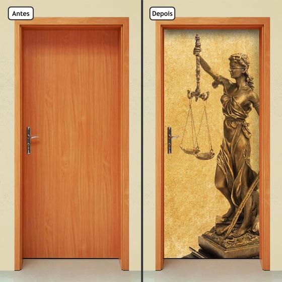 Adesivo Decorativo de Porta - Estatua Da Justiça - Direito - 1020cnpt Menor preço em Adesivo Decorativo de Porta - Estatua Da Justiça - Direito - 1020cnpt