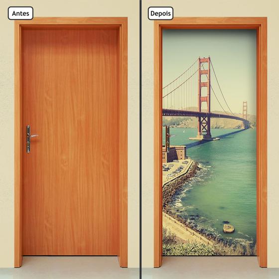 Imagem de Adesivo Decorativo de Porta - Ponte Golden Gate - 735cnpt