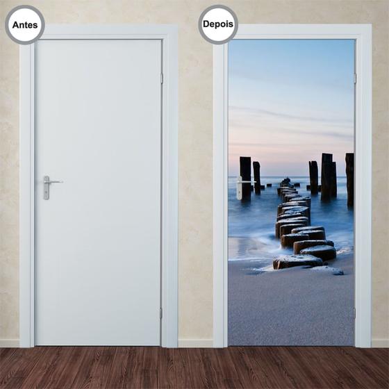 Imagem de Adesivo Decorativo de Porta - Praia - 016pt