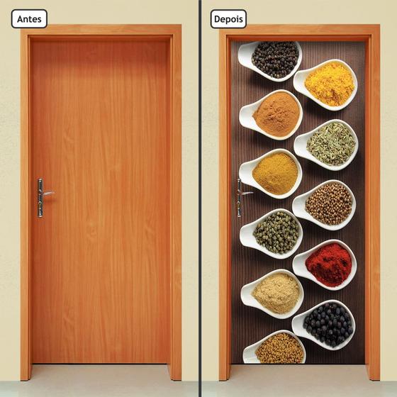 Imagem de Adesivo Decorativo de Porta - Temperos - Cozinha - 039cnpt