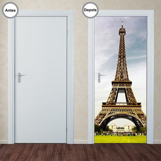 Menor preço em Adesivo Decorativo de Porta - Torre Eiffel - 001pt