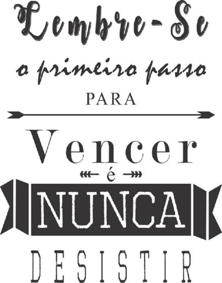 Imagem de Adesivo Decorativo Frase O Primeiro Passo Para Vencer