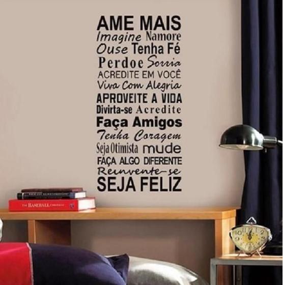 Imagem de Adesivo Decorativo Frases Ame Mais Adesivo De Parede