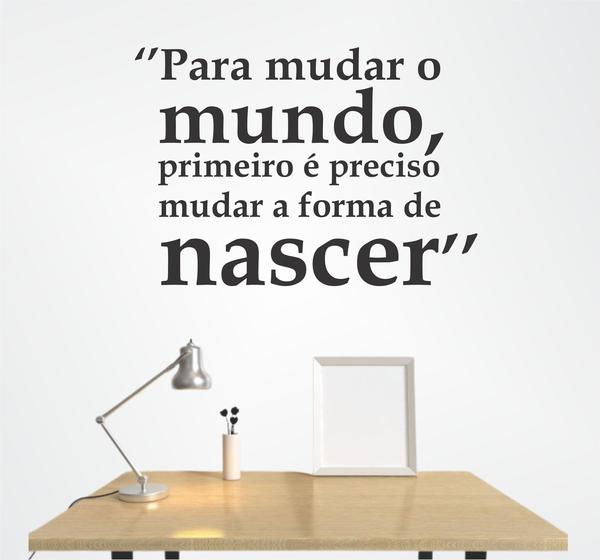 Imagem de Adesivo Decorativo Frases Parto Humanizado Para mudar