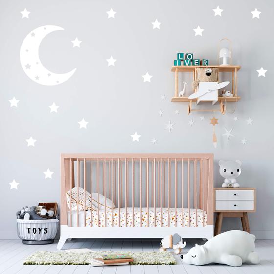 Imagem de Adesivo Decorativo Lua e Estrelas Quarto Infantil