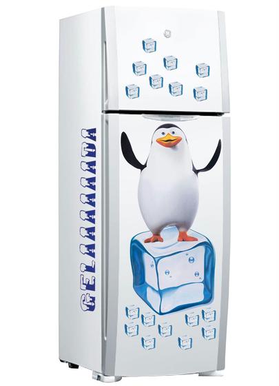 Imagem de Adesivo Decorativo para Geladeira, Móveis ou Paredes. Tema Pinguim Gelo