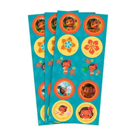 Imagem de Adesivo Decorativo Redondo - Moana Baby  - 30 unidades - Regina - Rizzo