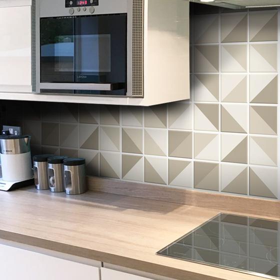 Adesivo Destacável Azulejo para Cozinha Retângulo Marrom Menor preço em Adesivo Destacável Azulejo para Cozinha Retângulo Marrom