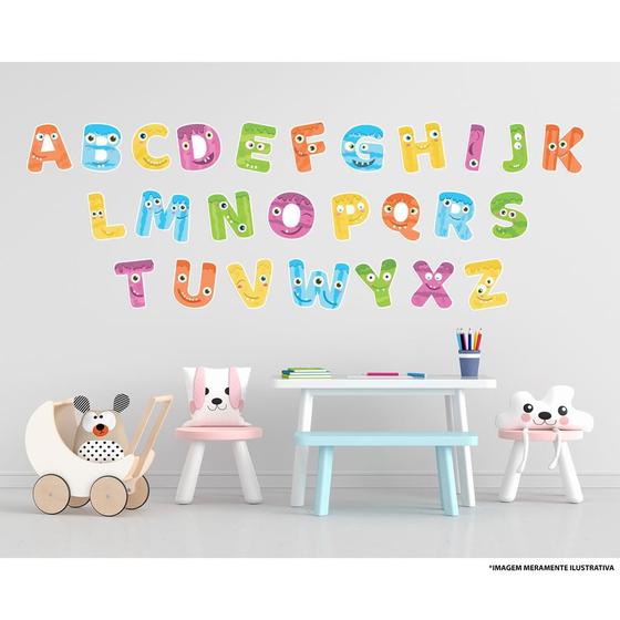 Imagem de Adesivo Educacional Infantil Alfabeto Monstrinhos
