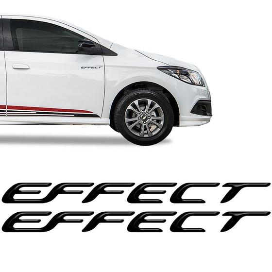 Imagem de Adesivo Effect Onix Agile Prisma Emblema Lateral Preto - Par