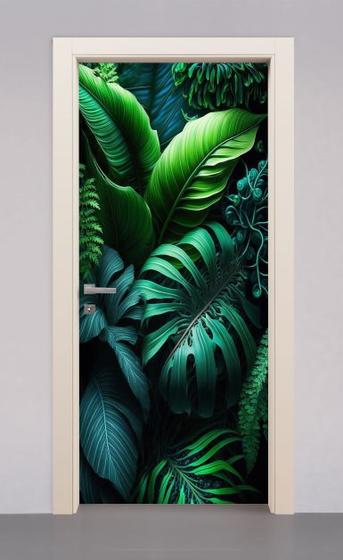 Imagem de Adesivo Envelopamento Decorativo de Porta Plantas Verde