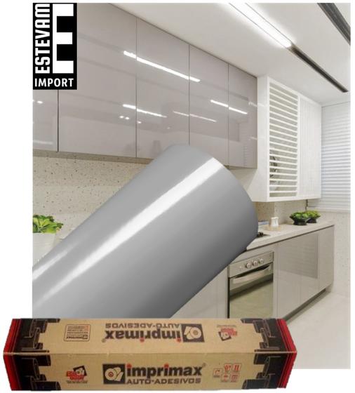 Adesivo Envelopar Armario Cozinha 50cm X 3m - Cinza Claro Menor preço em Adesivo Envelopar Armario Cozinha 50cm X 3m - Cinza Claro