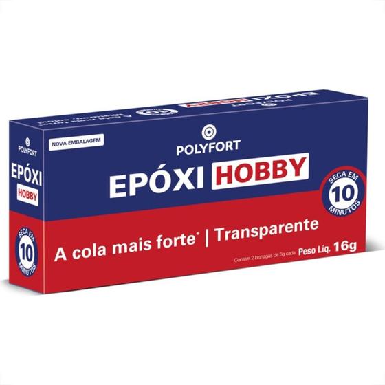 Imagem de Adesivo Epoxi Liquido Polyfort 10 Minutos 16G Pulvitec Ea015 - Kit C/6