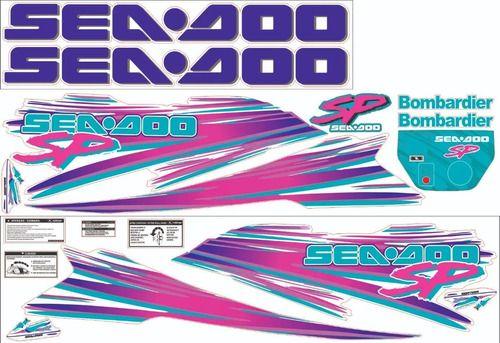 Imagem de Adesivo Faixa Jet Ski Seadoo Personalizado Sp 94 Verde Agua