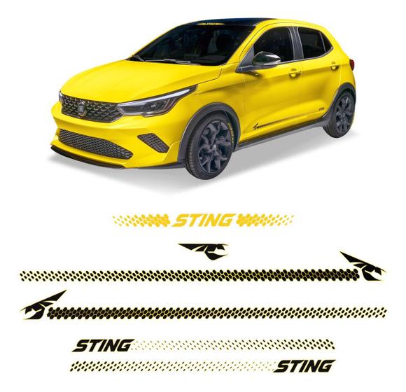 Imagem de Adesivo Faixa Lateral, Teto E Traseira Fiat Argo Sting 2023