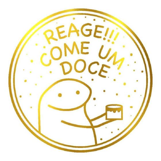 Imagem de Adesivo Flork - Reage Come Um Doce Dourado 50un - Rizzo