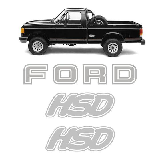 Imagem de Adesivo Ford Hsd F-1000 1993 94 1995 Lateral/traseiro Prata