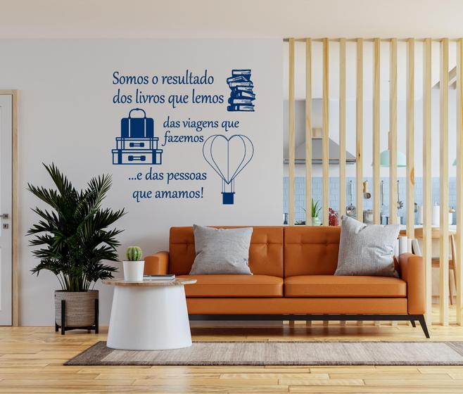 Imagem de Adesivo frase Somos o resultado parede decoração sala, quarto, cozinha,banheiro