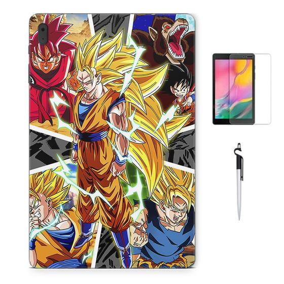 Imagem de Adesivo Galaxy Tab S7 Plus T970/t975 Goku DBZ Com Película e Caneta