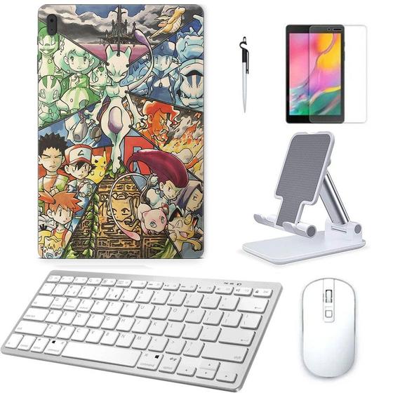 Imagem de Adesivo Galaxy Tab S7 Plus T970/t975 Pokémon 3 /Sup/Tecl/Mou/Can/Pel Branco