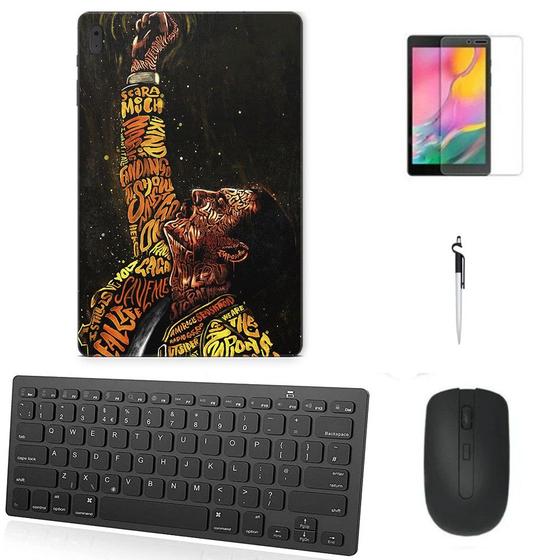 Imagem de Adesivo Galaxy Tab S8 Plus SM-X806 Freddie Mercury/Tecl/Mou/Can/Pel Preto