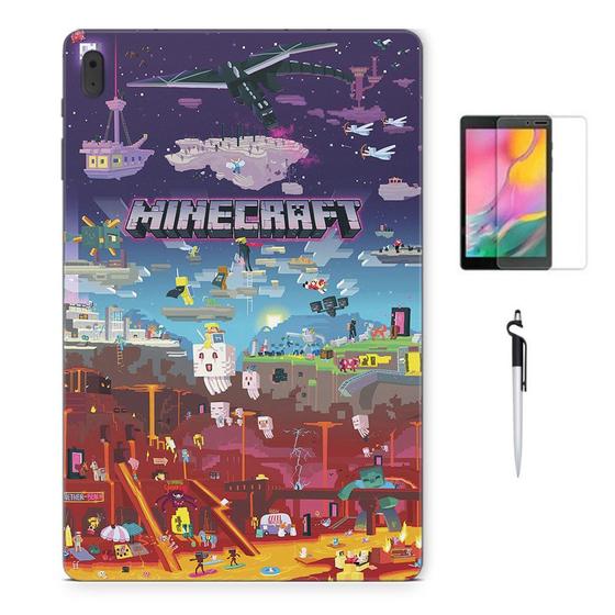 Imagem de Adesivo Galaxy Tab S8 Plus SM-X806 Minecraft 1 Com Película e Caneta