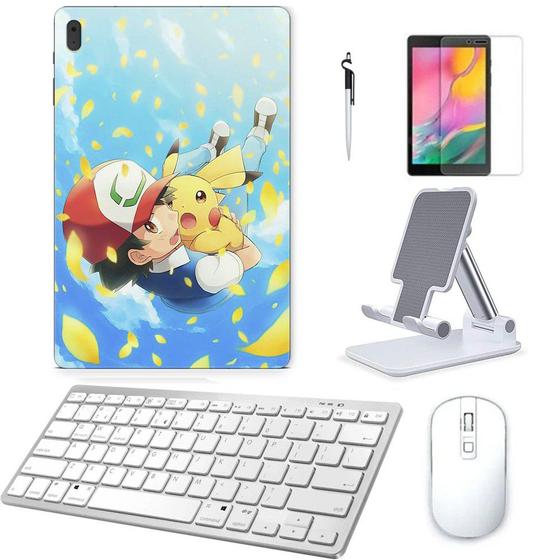 Imagem de Adesivo Galaxy Tab S8 Plus SM-X806 Pokémon 5 /Sup/Tecl/Mou/Can/Pel Branco