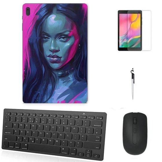 Imagem de Adesivo Galaxy Tab S8 Plus SM-X806 Rihanna /Tecl/Mou/Can/Pel Preto