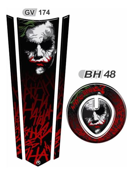 Imagem de Adesivo Gravata + Bocal Resinados Cg150 Joker Hahaha Gv174