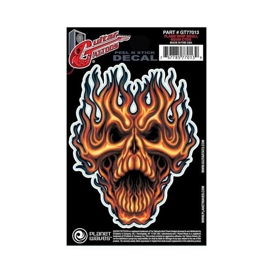 Imagem de Adesivo Guitarra Flame Whip Skull Tattoo D'Addario GT77013