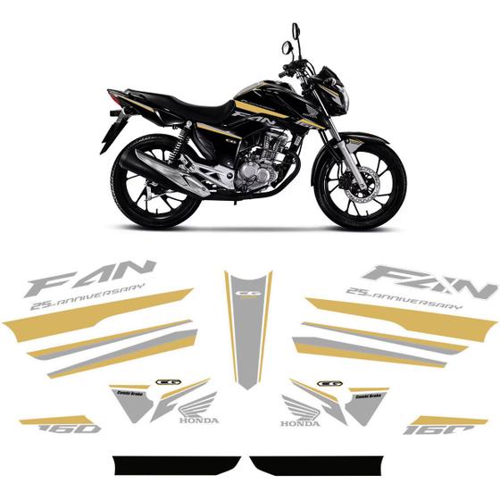 Imagem de Adesivo Honda Cg Fan 160 25th Anniversary Dourado 2019/2021