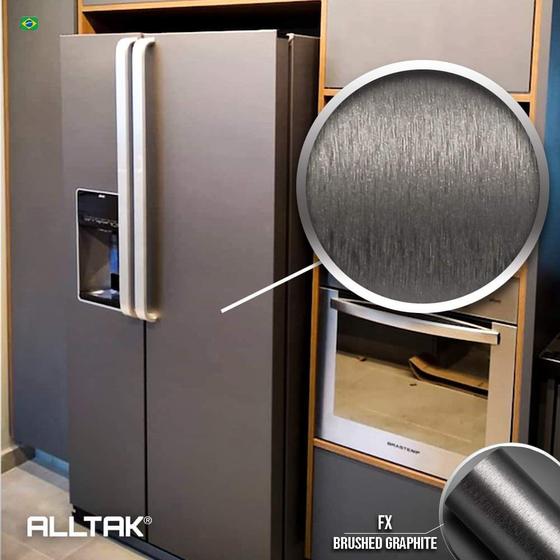 Adesivo Inox Aço Escovado Geladeira Grafitt 3mtsx0,69cm - ALLTAK TUNING ...
