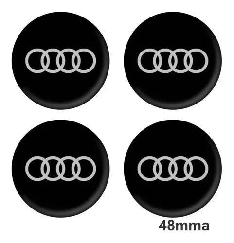 Imagem de Adesivo Kit Emblemas Da Calota Audi Preto 58 Mm